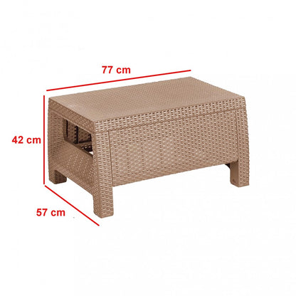 Set mobilier de grădină pentru balcon Corowa, culoare cappuccino