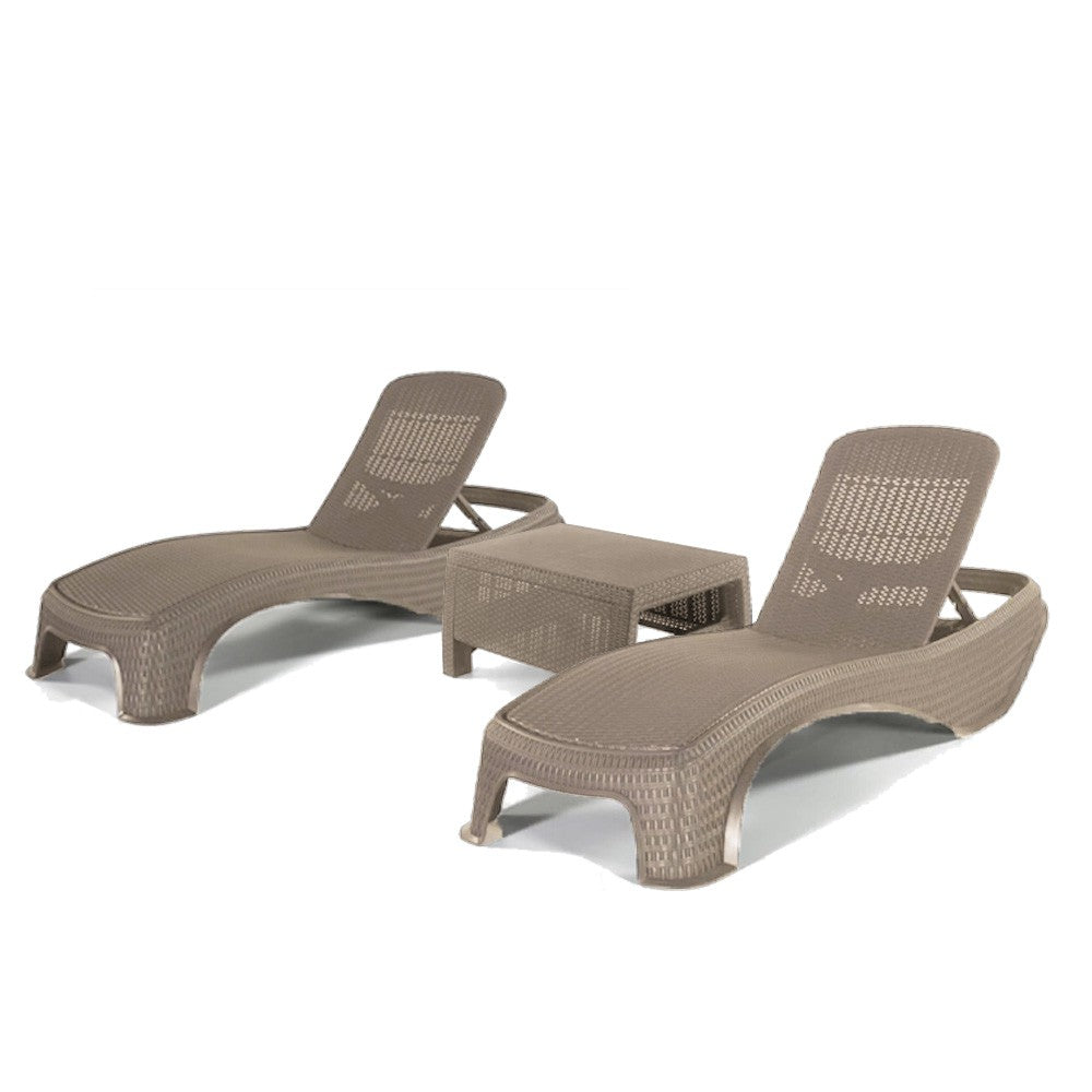 Set șezlonguri de grădină Atlantic duo Corfu cu masă cappuccino