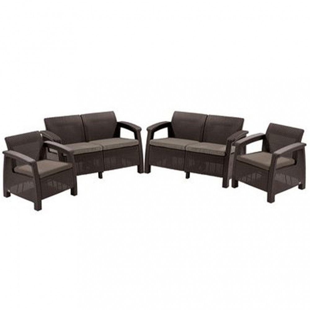 Set mobilier de grădină Corfu Rest maro