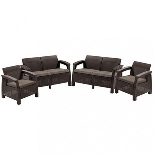 Set mobilier de grădină Corfu Rest maro