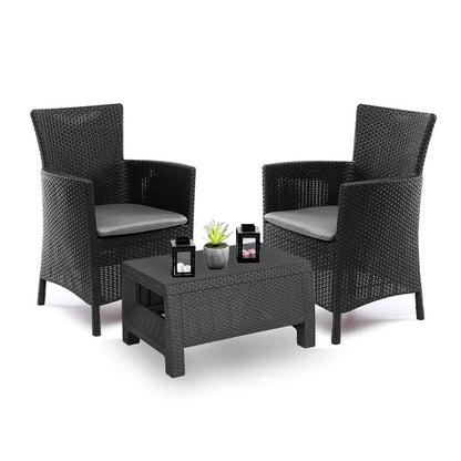 Set mobilier de grădină pentru balcon Corowa, grafit