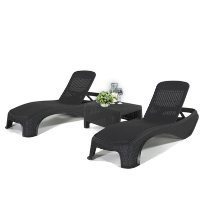 Set șezlonguri de grădină Atlantic duo cu masă Corfu grafit