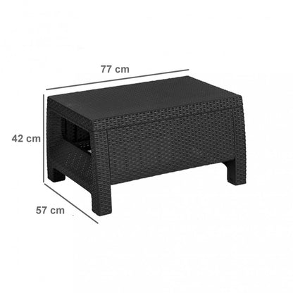 Set șezlonguri de grădină Atlantic duo cu masă Corfu grafit