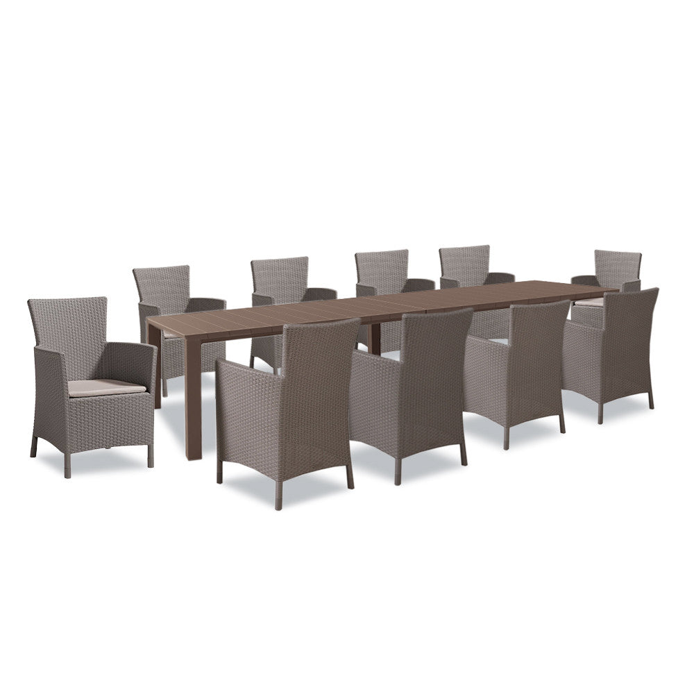Set de mobilier de grădină Juowa cu 10 locuri