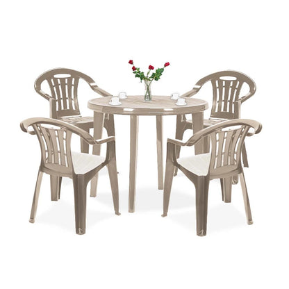 Set mobilier de grădină Malisa 4+1 cappuccino
