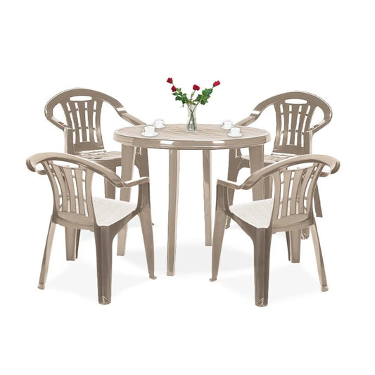 Set mobilier de grădină Malisa 4+1 cappuccino