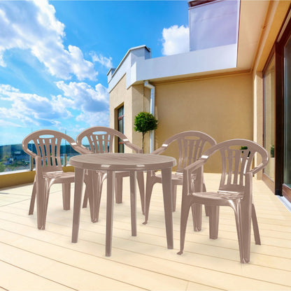 Set mobilier de grădină Malisa 4+1 cappuccino