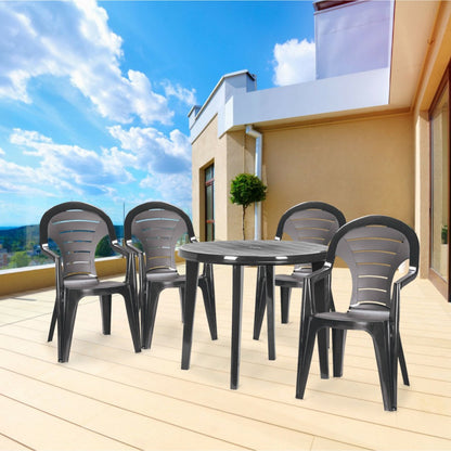 Set mobilier de grădină Lisbon 4+1, grafit