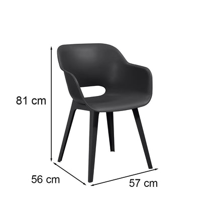 Set mobilier de grădină Likola 4+1, grafit