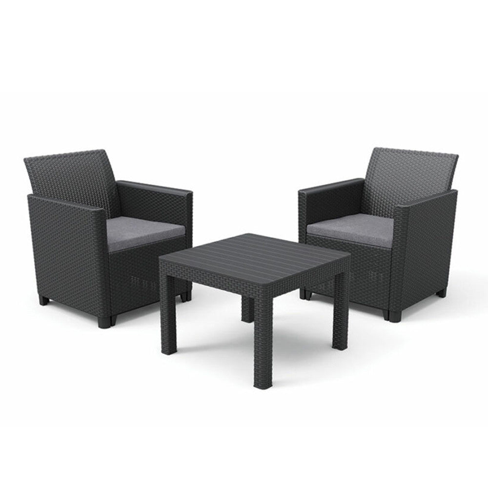 Set mobilier de grădină Claire Balcony cu masă Orlando, grafit