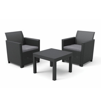 Set mobilier de grădină Claire Balcony cu masă Orlando, grafit