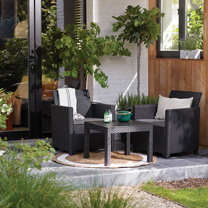 Set mobilier de grădină Claire Balcony cu masă Orlando, grafit
