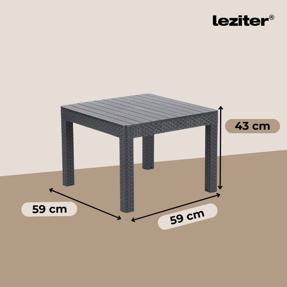 Set mobilier de grădină Claire Balcony cu masă Orlando, grafit