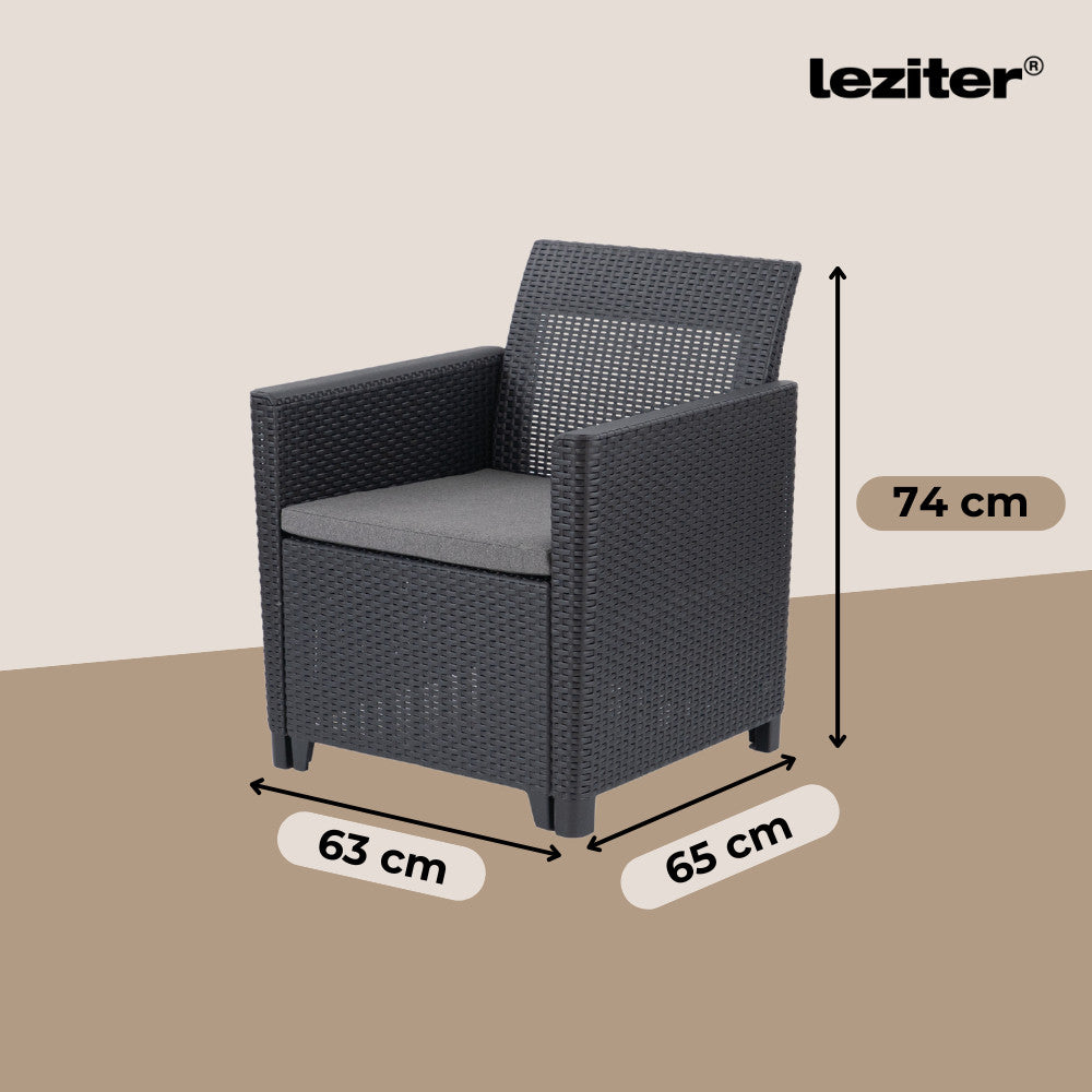 Set de mobilier de grădină Claire cu 8 locuri, grafit