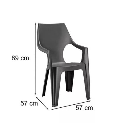 Set de mobilier de grădină Dante Balcony cu spătar înalt și masă Vigo, grafit