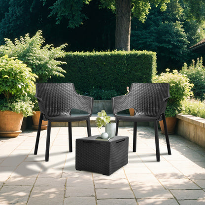 Set mobilier de grădină Eva Balcony cu masă Vigo grafit