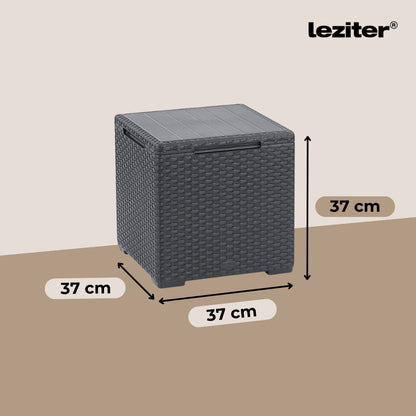 Set mobilier de grădină pentru balcon Claire IV cu masă de depozitare Vigo, grafit