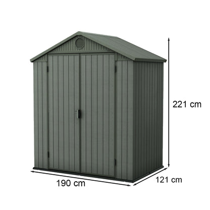 Căsuță de grădină din plastic Darwin 6x4, verde