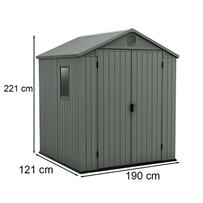 Căsuță de grădină din plastic Darwin 6x6, verde