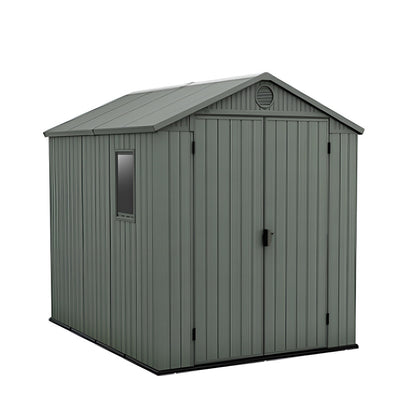 Căsuță de grădină din plastic Darwin, verde, 6x8