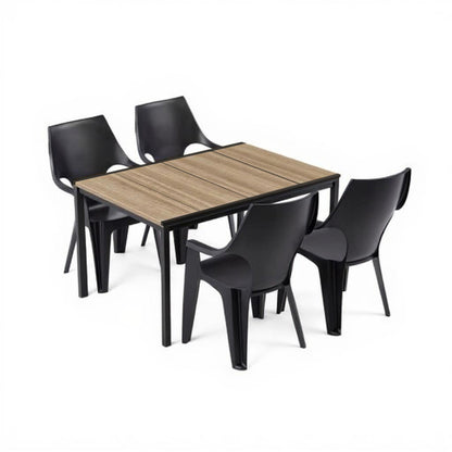 Set mobilier de grădină Parker 4+1 frasin-grafit