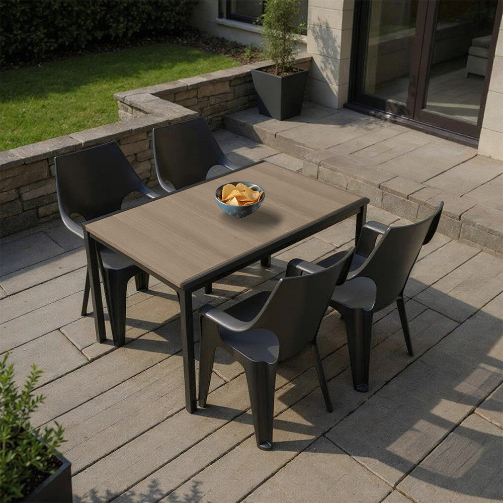Set mobilier de grădină Parker 4+1 frasin-grafit