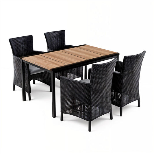 Set mobilier de grădină Nadia 4+1 frasin-grafit