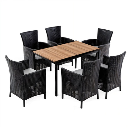 Set mobilier de grădină Nadia 6+1 frasin-grafit