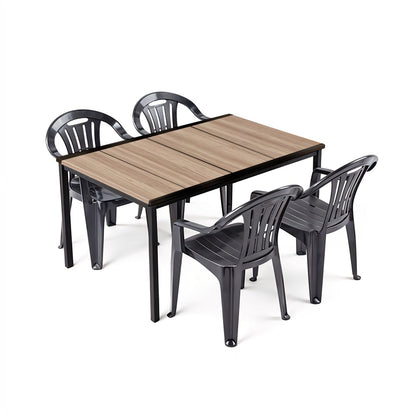 Set mobilier de grădină Rowen 4+1 frasin-grafit