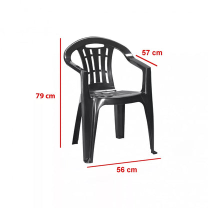 Set mobilier de grădină Rowen 4+1 frasin-grafit