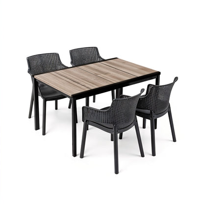 Set mobilier de grădină Romen 4+1 frasin-grafit