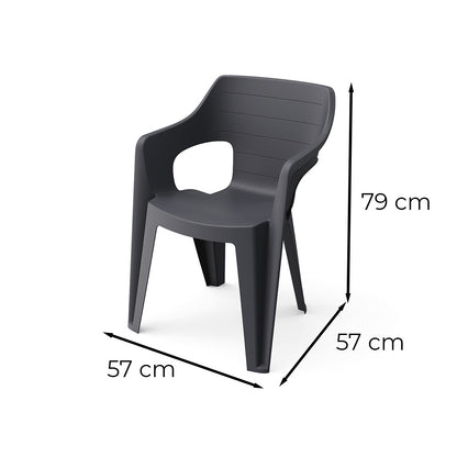 Set mobilier de grădină Ravello Large 8+1, negru frasin
