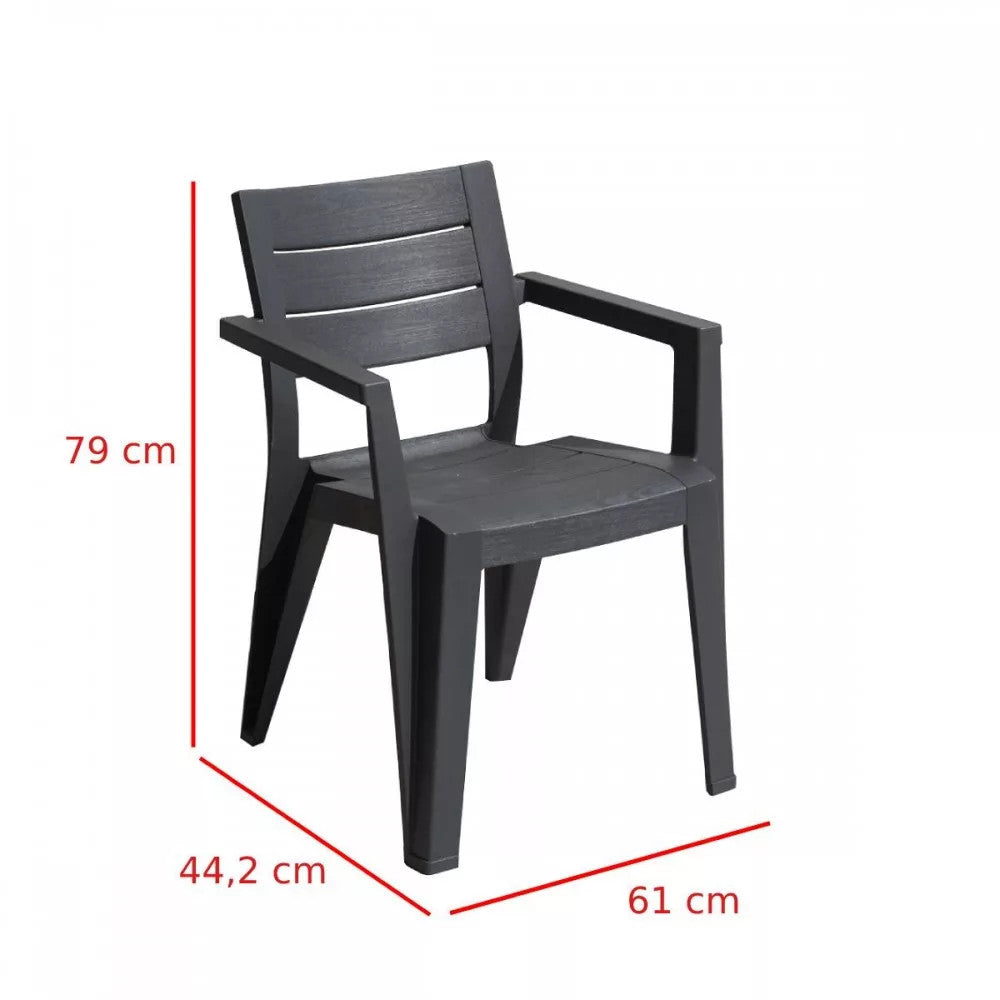 Set mobilier de grădină Amari Large 6+1 nuc-grafit