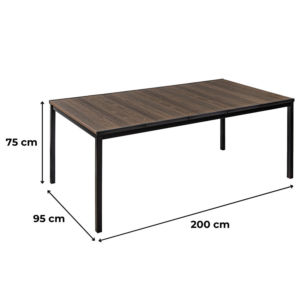 Set mobilier de grădină Romen Large 8+1 nuc-grafit