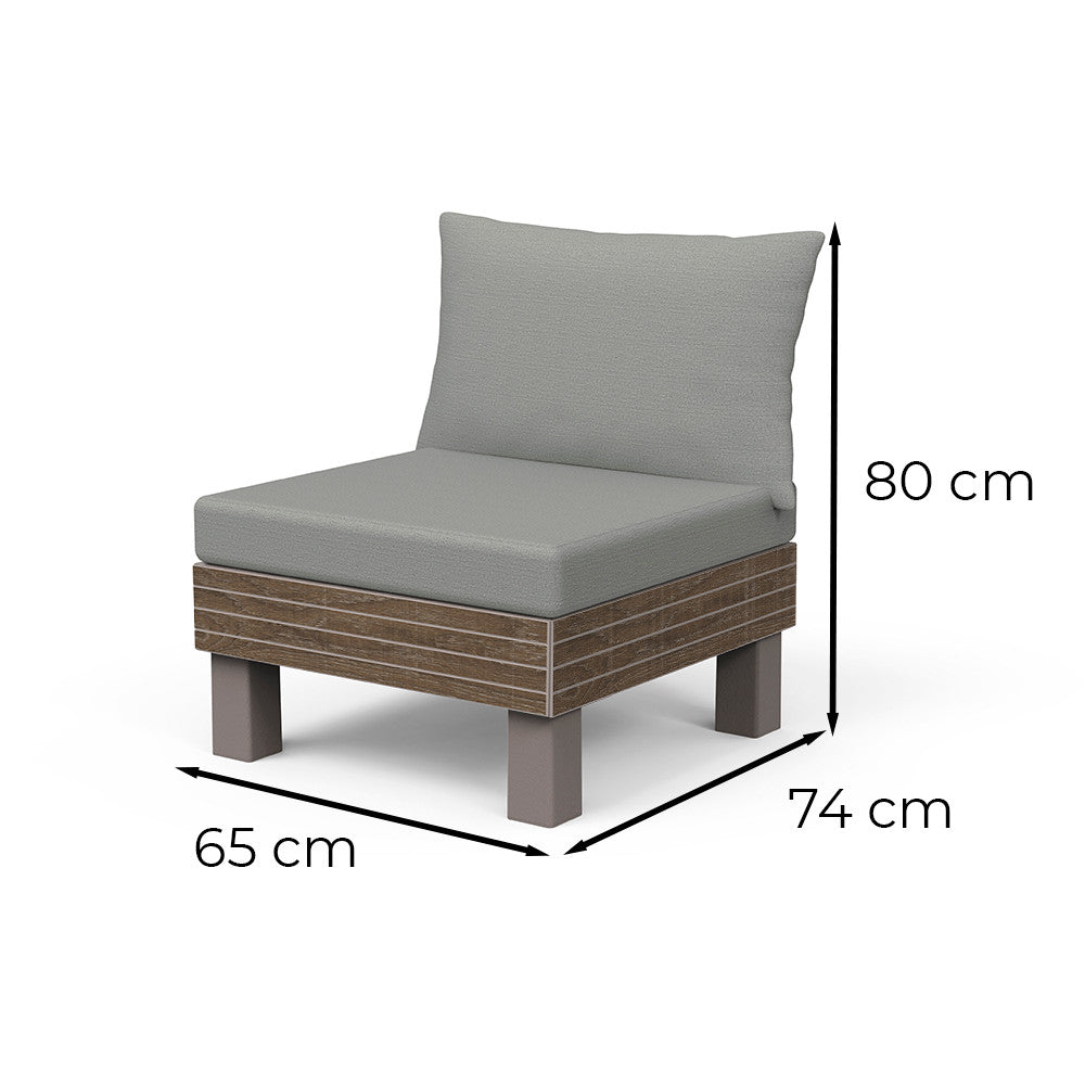 Canapea de grădină Elements Signature cu 1 loc, nuc