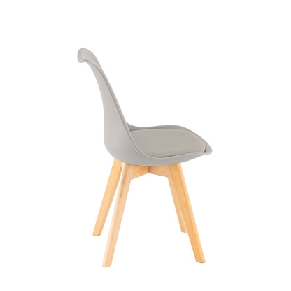 Scaune de masă Silla gri, 8 bucăți