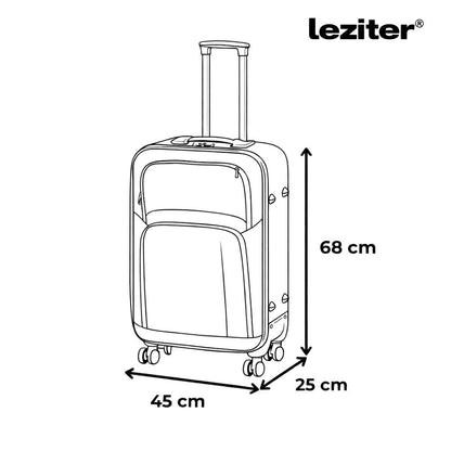 Valiză medie ușoară TravelLux moale 68x45x25 cm neagră