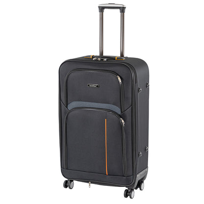 Valiză mare TravelLux ușoară, moale, 76x50x29 cm, neagră