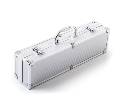 Set de scule pentru grătar G21, 3 piese, cutie de aluminiu