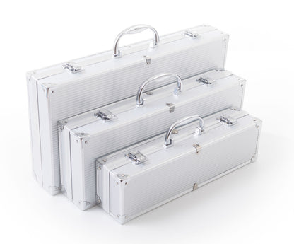 Set de scule pentru grătar G21, 17 bucăți, cutie de aluminiu