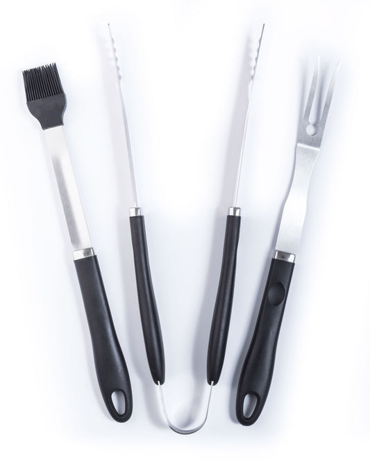 Set de 3 scule pentru grătar G21, oțel inoxidabil