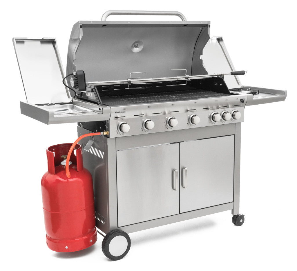 Grătar pe gaz G21 Mexico BBQ Premium line, 7 arzătoare + reductor de presiune gratuit