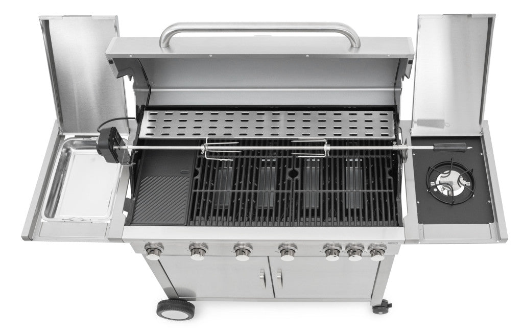 Grătar pe gaz G21 Mexico BBQ Premium line, 7 arzătoare + reductor de presiune gratuit