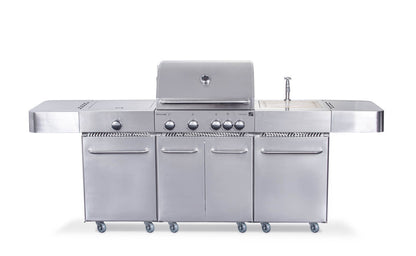 Grătar pe gaz G21 Arizona, BBQ Premium Line bucătărie 6 arzătoare + reductor de presiune gratuit