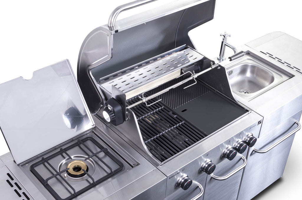 Grătar pe gaz G21 Arizona, BBQ Premium Line bucătărie 6 arzătoare + reductor de presiune gratuit