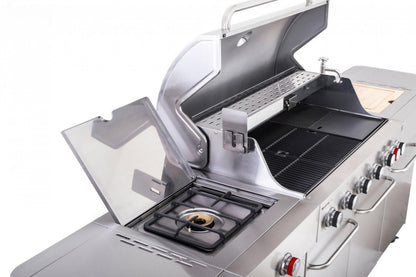 Grătar pe gaz G21 Nevada BBQ kitchen Premium Line, 8 arzătoare + reductor de presiune gratuit