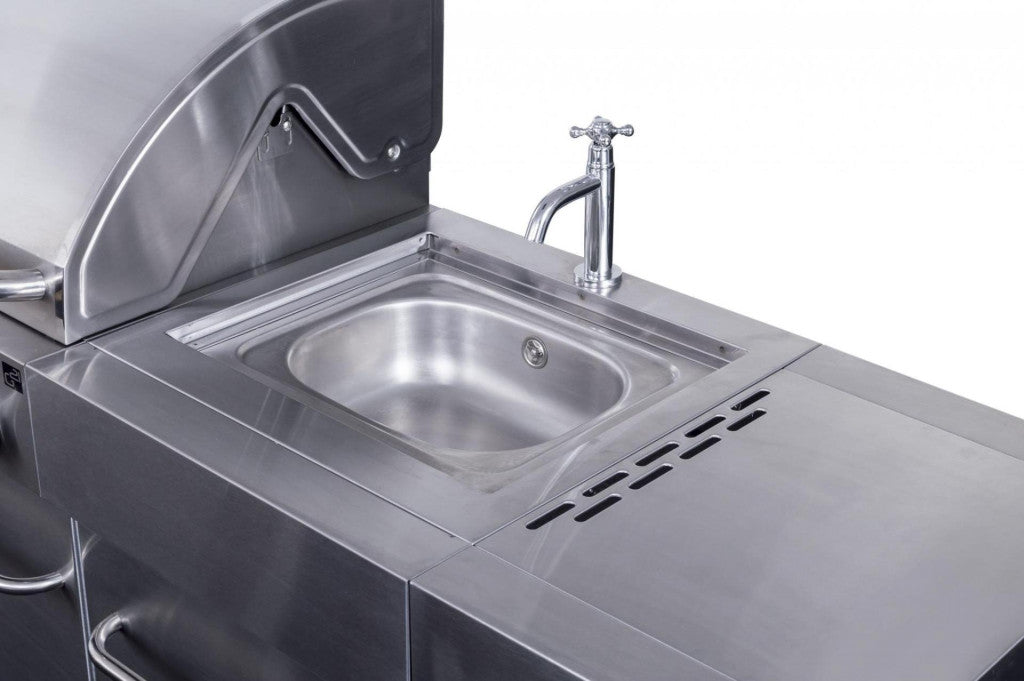 Grătar pe gaz G21 Nevada BBQ kitchen Premium Line, 8 arzătoare + reductor de presiune gratuit