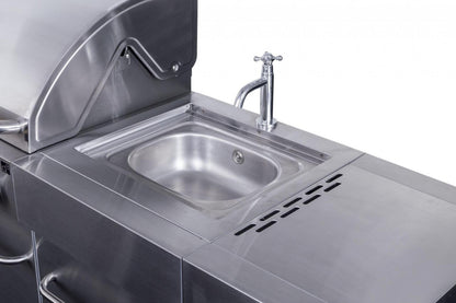 Grătar pe gaz G21 Nevada BBQ kitchen Premium Line, 8 arzătoare + reductor de presiune gratuit