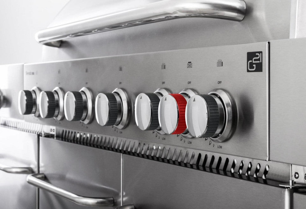 Grătar pe gaz G21 Nevada BBQ kitchen Premium Line, 8 arzătoare + reductor de presiune gratuit