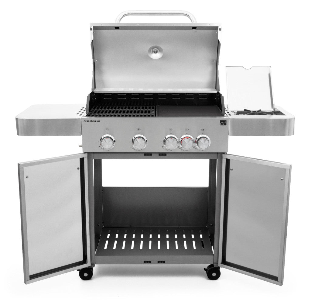 Grătar pe gaz G21 Argentina BBQ Premium Line, 5 arzătoare + reductor de presiune gratuit